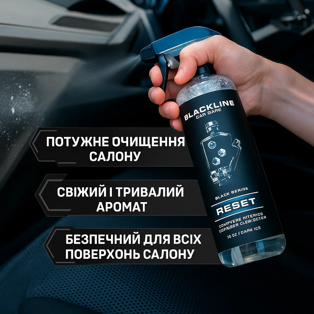 BLACKLINE RESET – ЗАСІБ ДЛЯ ЧИЩЕННЯ САЛОНУ ТА ПІДСИЛЮВАЧ АРОМАТУ